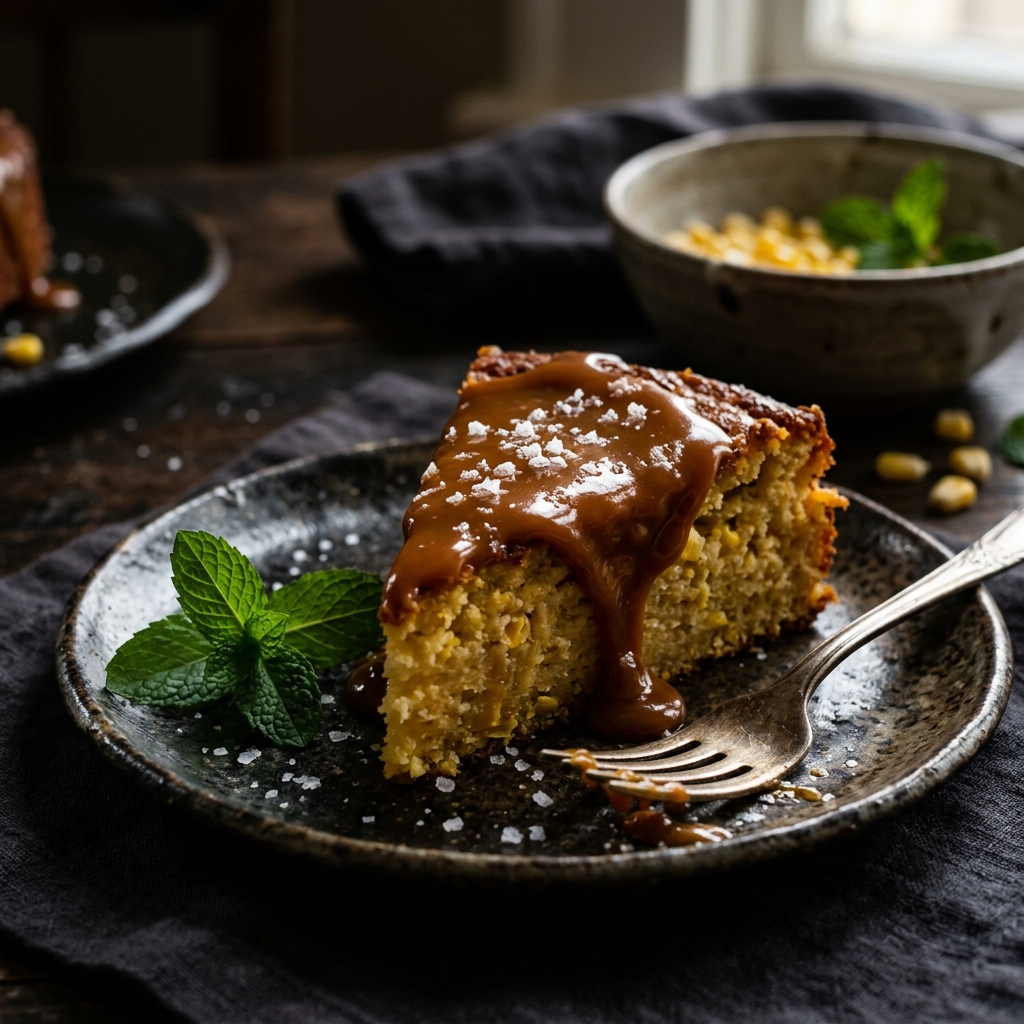 Denní nabídka dezertů — Pastel de Elote con Cajeta