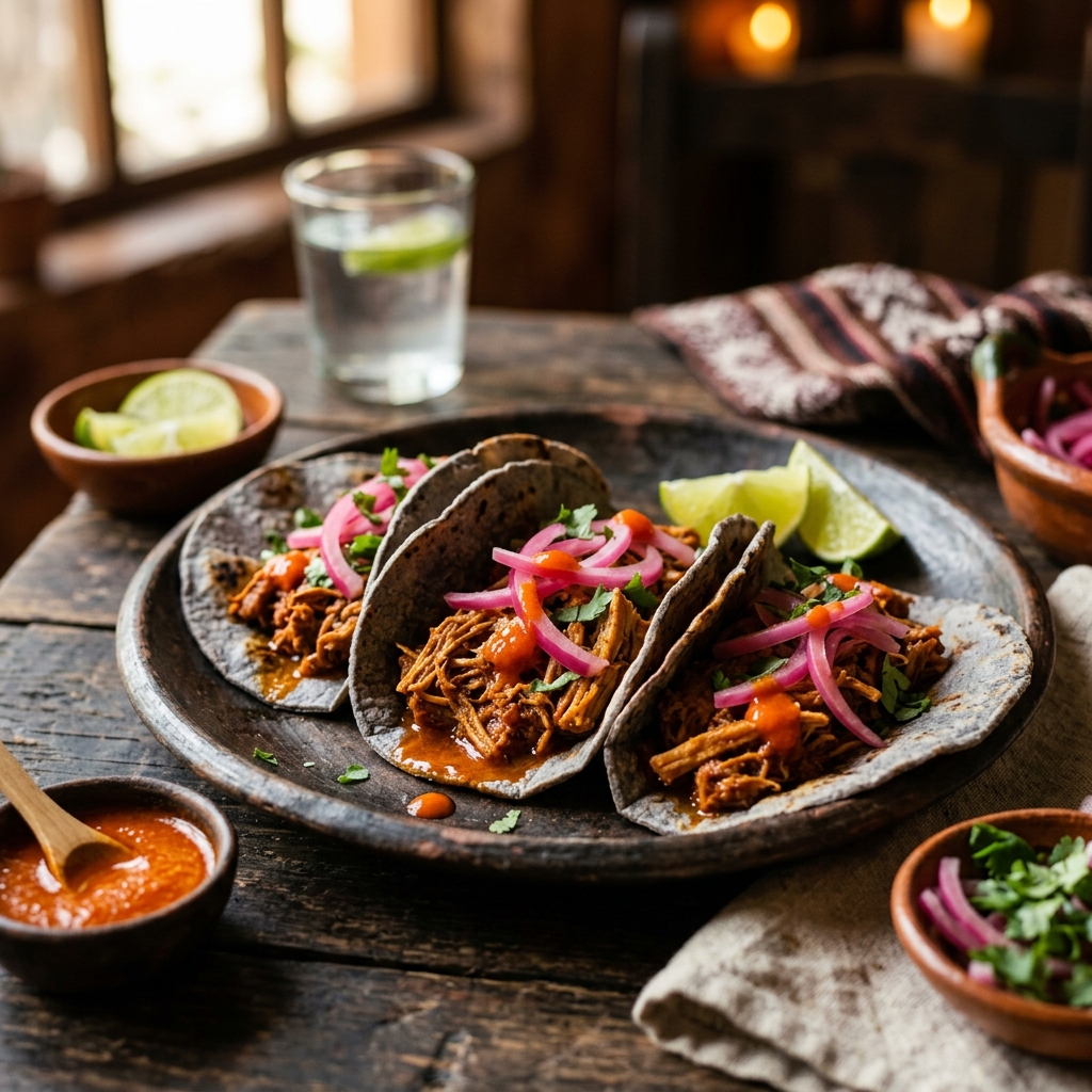 Denní nabídka tacos — Taco de Pulpo al Pastor